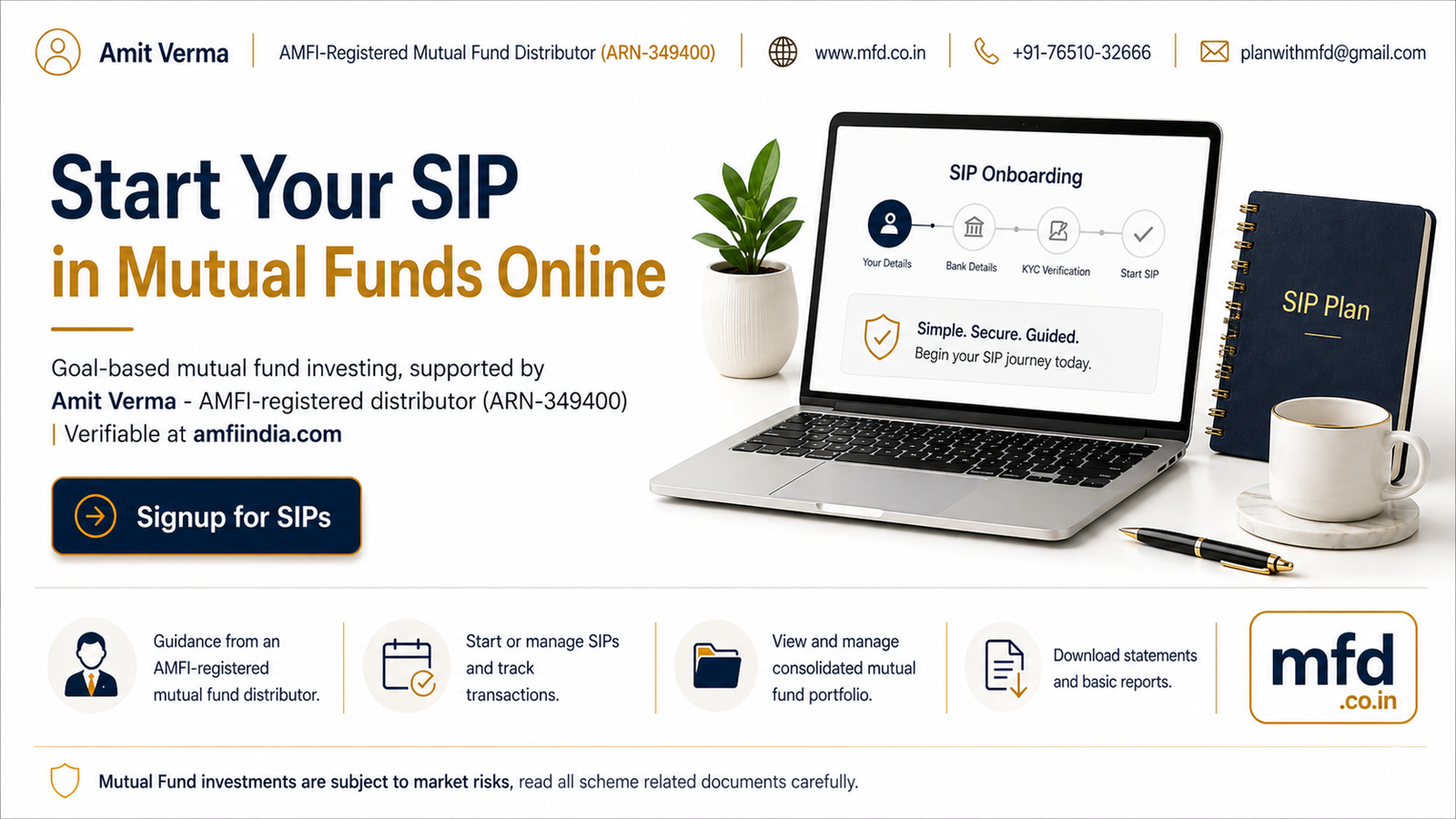 Start Your SIP in Mutual Funds Online on mfd.co.in